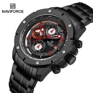 Naviforce Men's Stainless Steel Watches Quartz Business Chronograph
