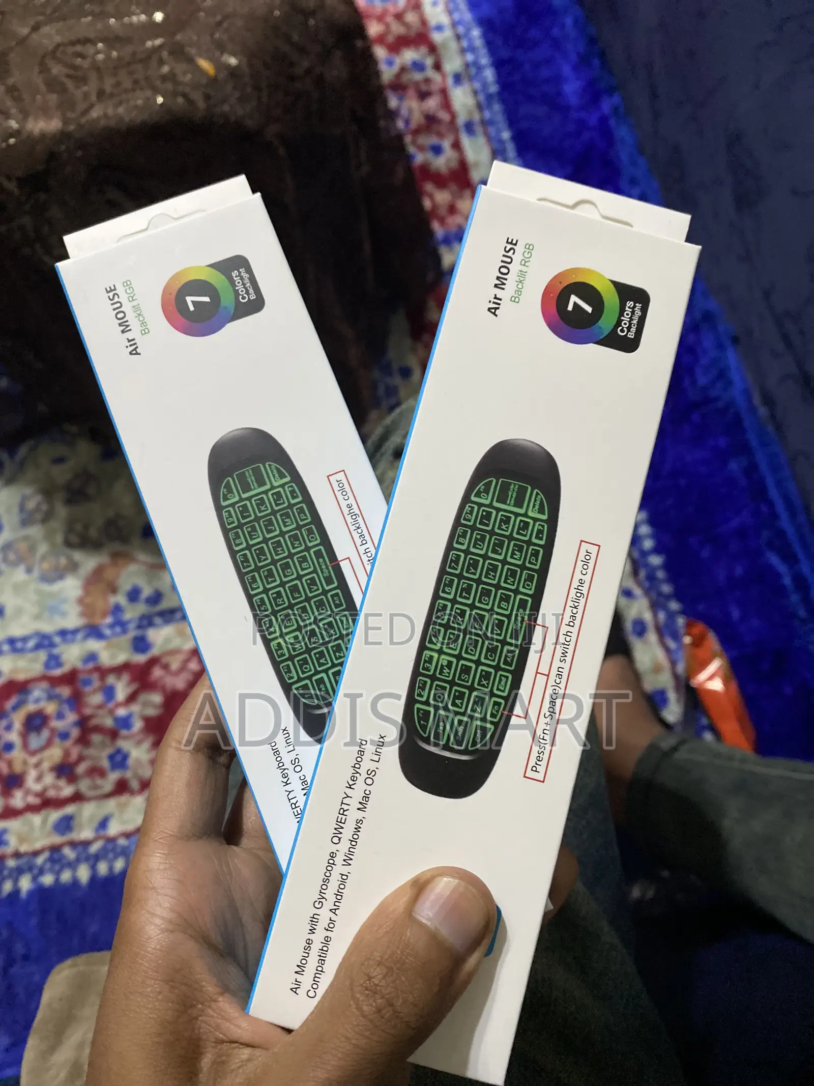 Smart Tv Remote And Keyboard 7back Light