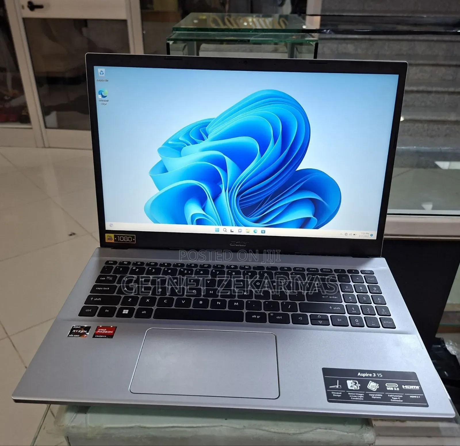 New Laptop Acer Aspire 3 16GB AMD Ryzen 7 SSD 512GB