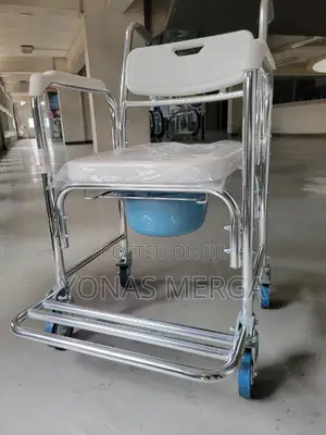 Commode Chair協πwith Wheels Seat嶷፼removable Bucket∆∆ a Shower፸屣commodo