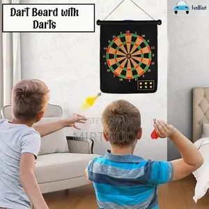 High Quality Magnetic Dart Board: 2 Games in 1 Roll Up Board