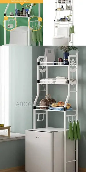3-Tier Bathroom Laundry Organizer Rack