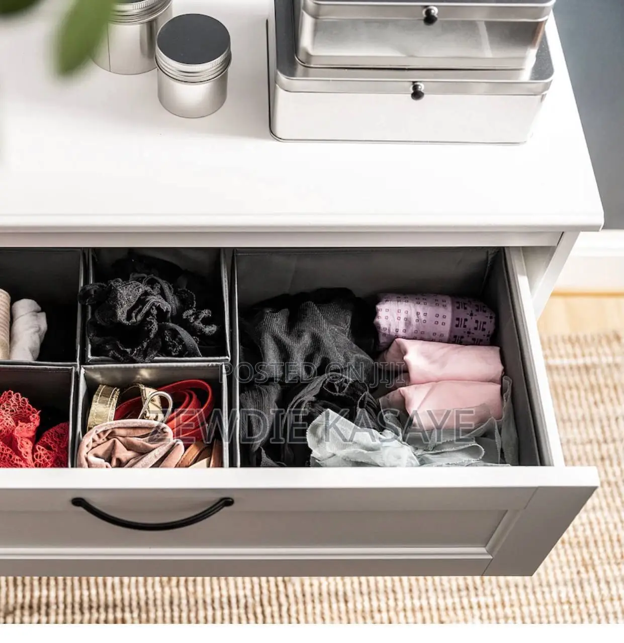 Ikea Drawer Organizer Box, Set of 6, Dark Grey