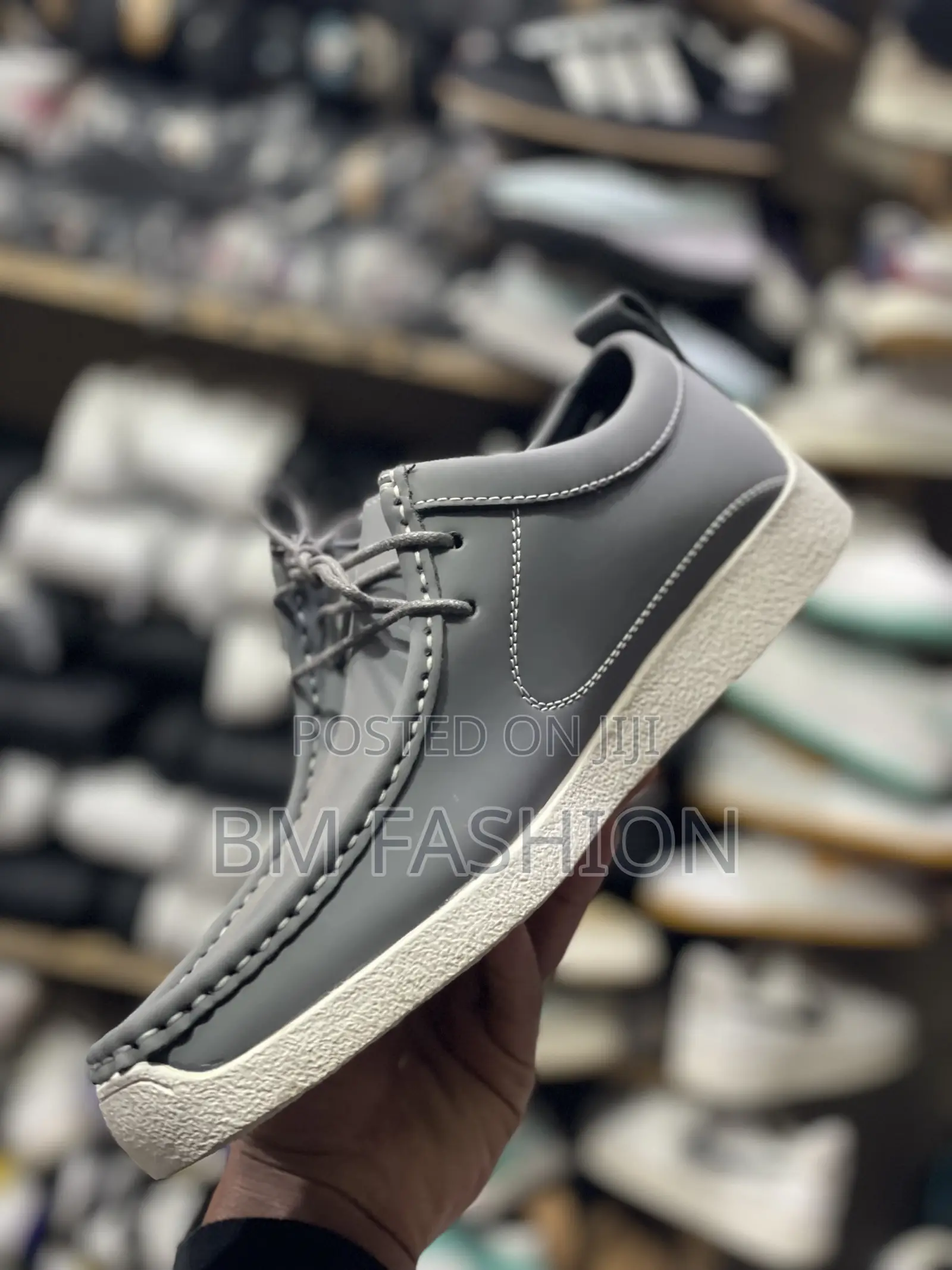 Clarks Gray Quality Loafers Mens Flat Shoes
