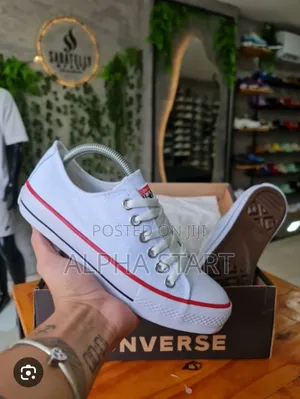 Converse All Star Flat White Lather Shoes for You