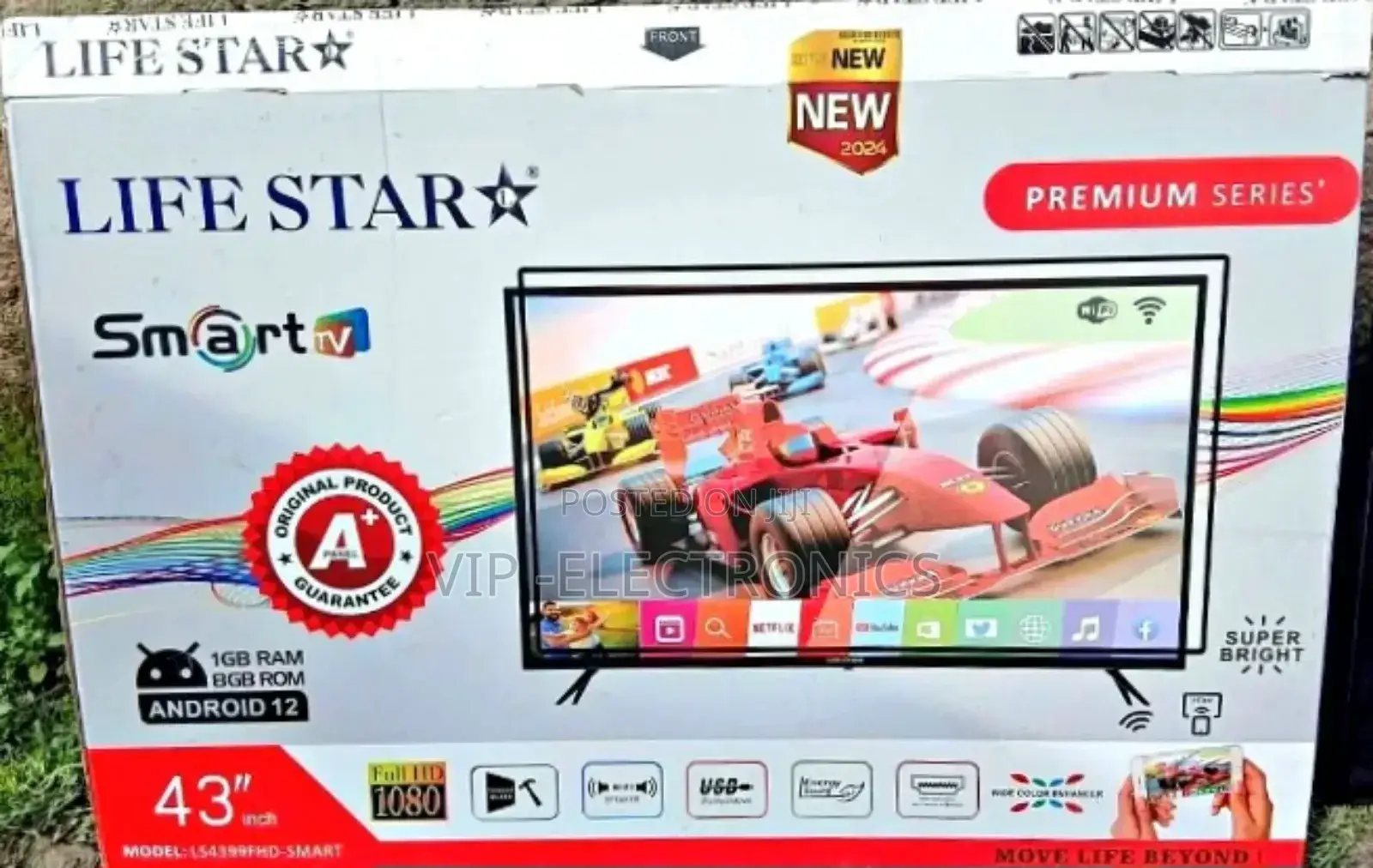 Lifestar Tv 43 Inch Smart Android 12.0 Full Hd 1080p New 2024 Tv