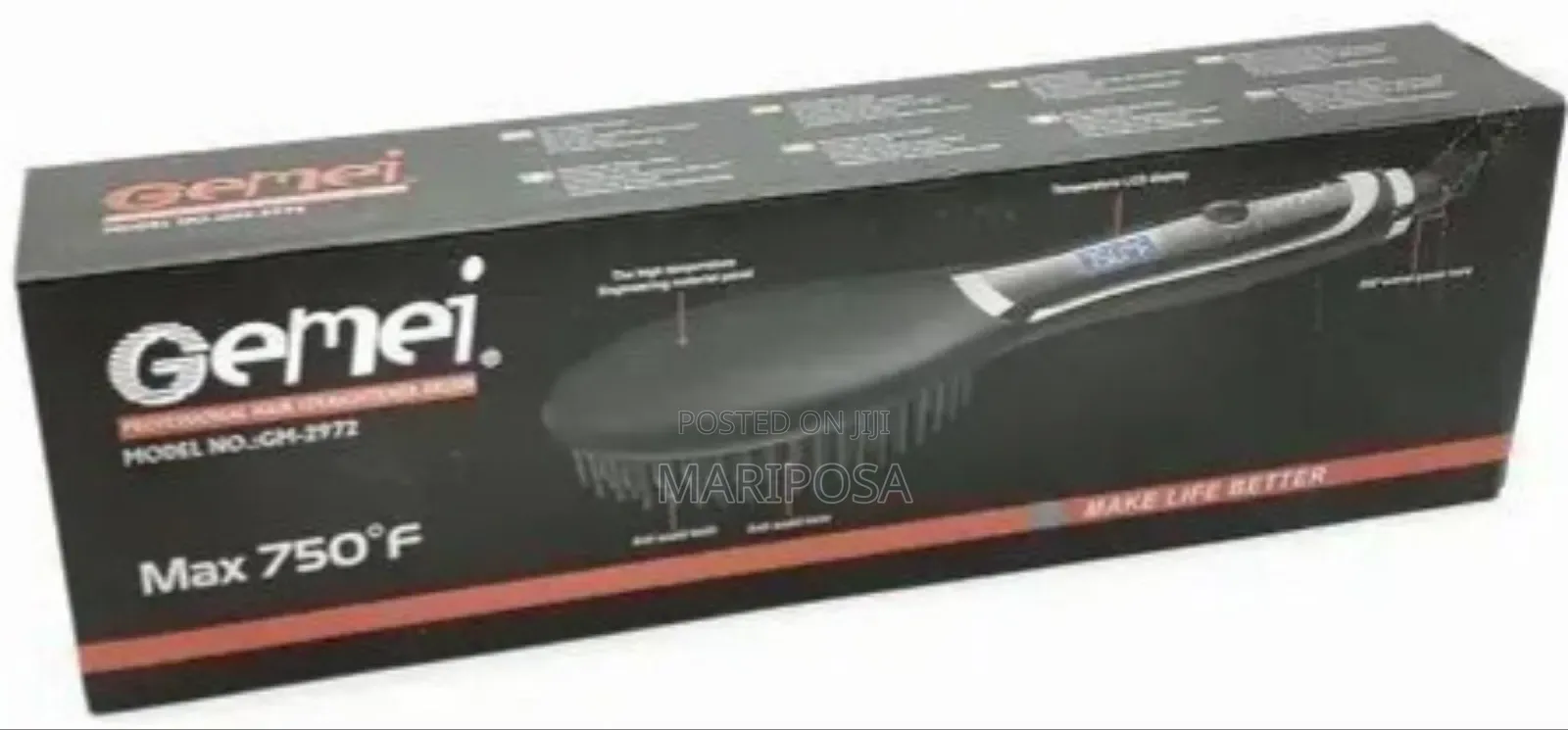 Progemei Professional Hair Straightener Brush