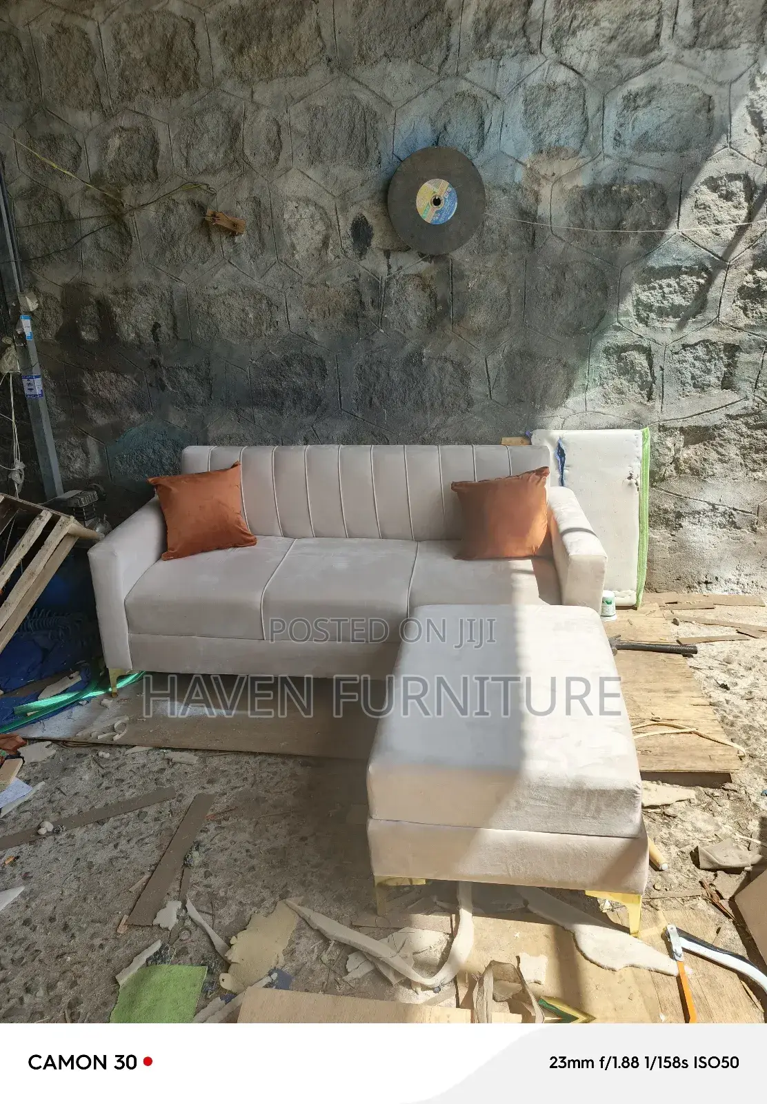 Cream 4set Sofa