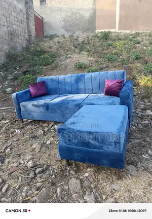 Open Blue Sofa
