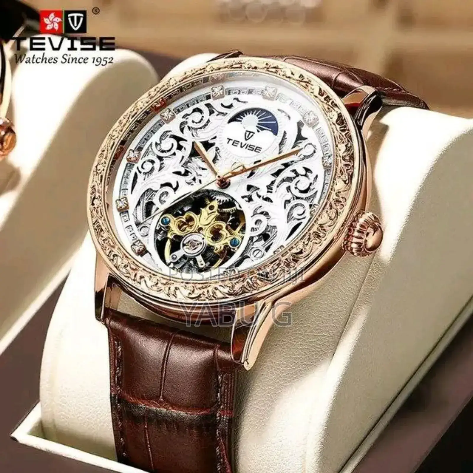 # Tevise Luxury Men's Waterproof Hollow Men's Mechanical Leather Watch