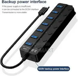 7-Port Usb Hub With Switches (1.2m Cable)
