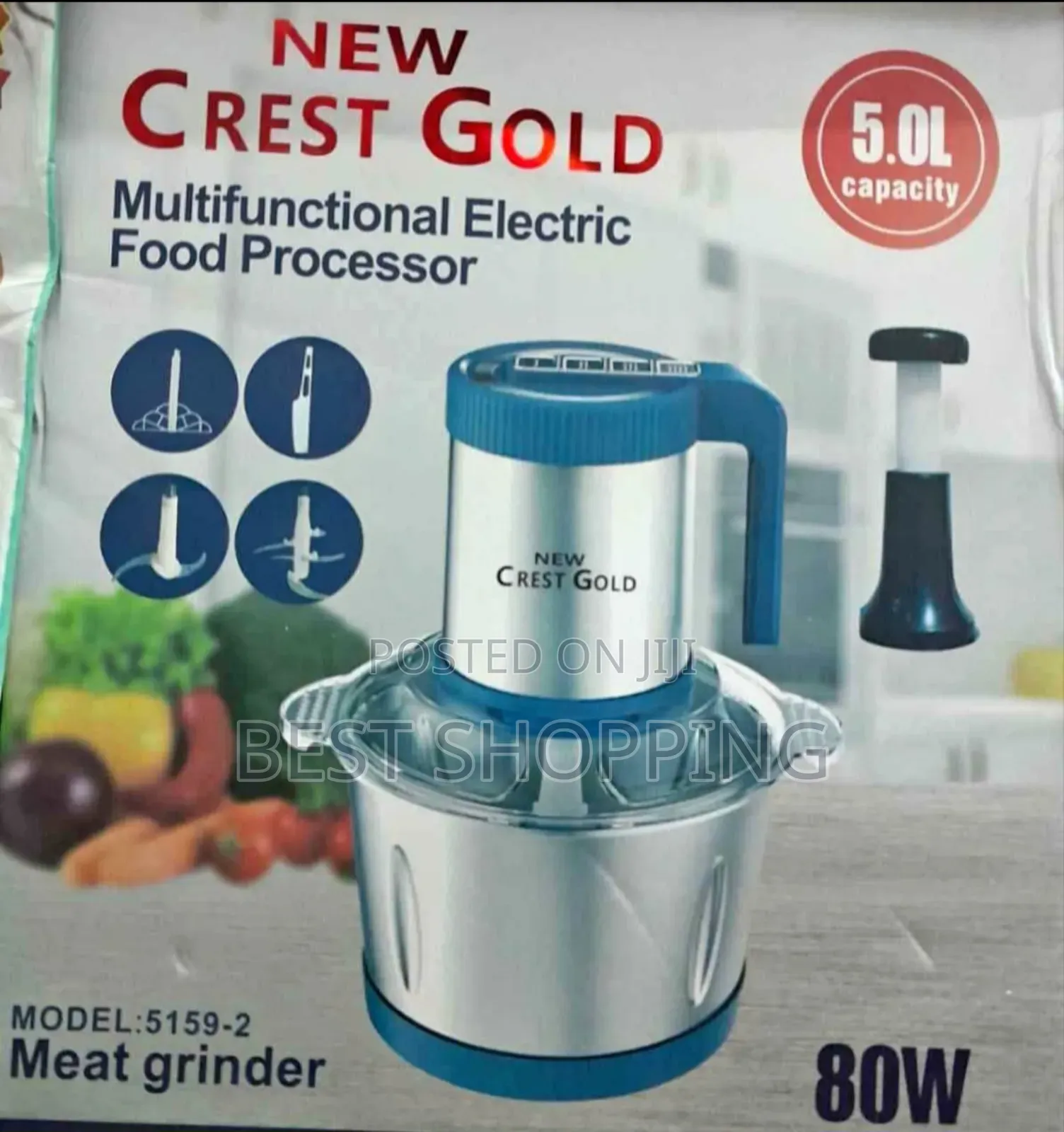 Crest Gold Multifunctional Food Processor 4 Liter የሽንኩርት የስጋ