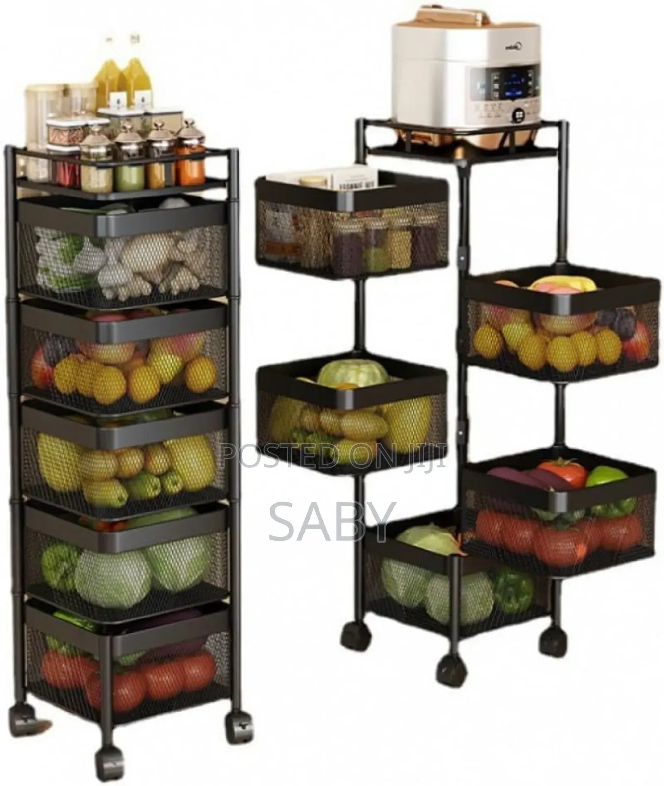 5 Layer Moveable Kitchen Storage Rack