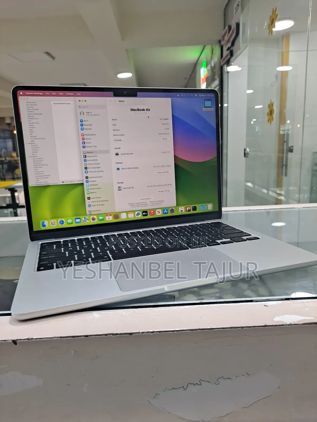 New Laptop Apple MacBook Air 2024 M3 13-Inch 16GB Apple M3 SSD 512GB