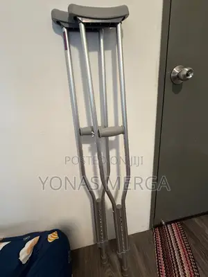 Under Arm Crutches邮፪aluminum. They Feature a Push Button for Easy