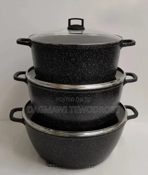 MomcocMarble Coated Granite Casserole Cookware Set