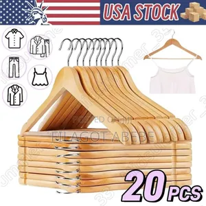 Usa Stock Wood Clothe Hangers