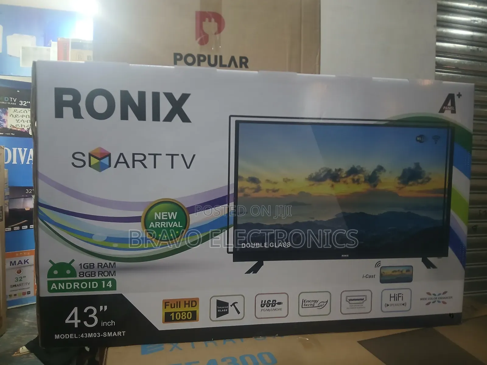 Ronix 43" Smart Tv – 2025 Android 14, Ultra Clear Display