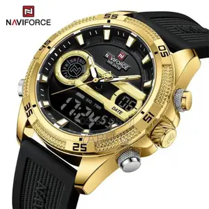 Naviforce Silicone Bracelet Sport Waterproof Alarm Analog Digitals