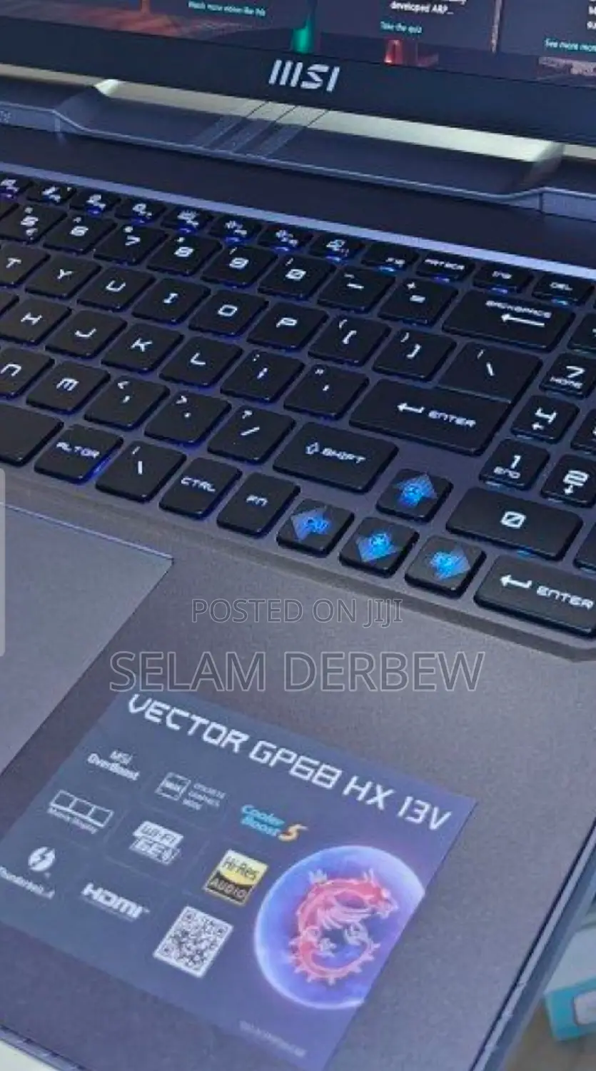 New Laptop MSI Vector GP68 HX 13V 16GB Intel Core i9 SSD 1T