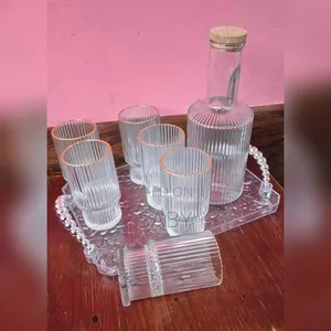  Stripped Water Glass Set