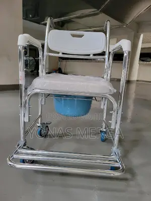 Toilet Commode Chair蛤፸multiple Use Chair熨∆Locking Wheels for Elderly