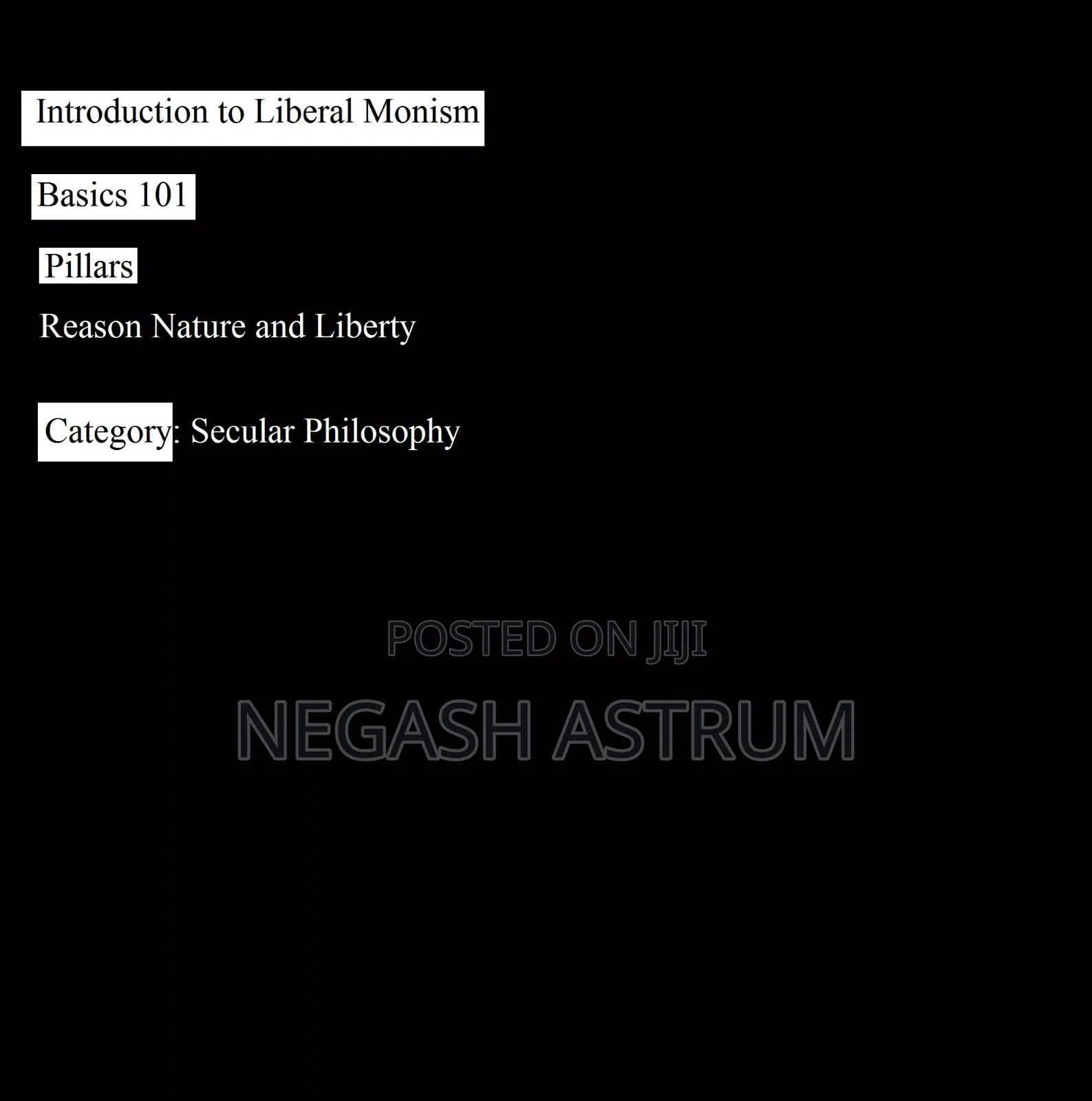 Natural Philosophy Book For Sale