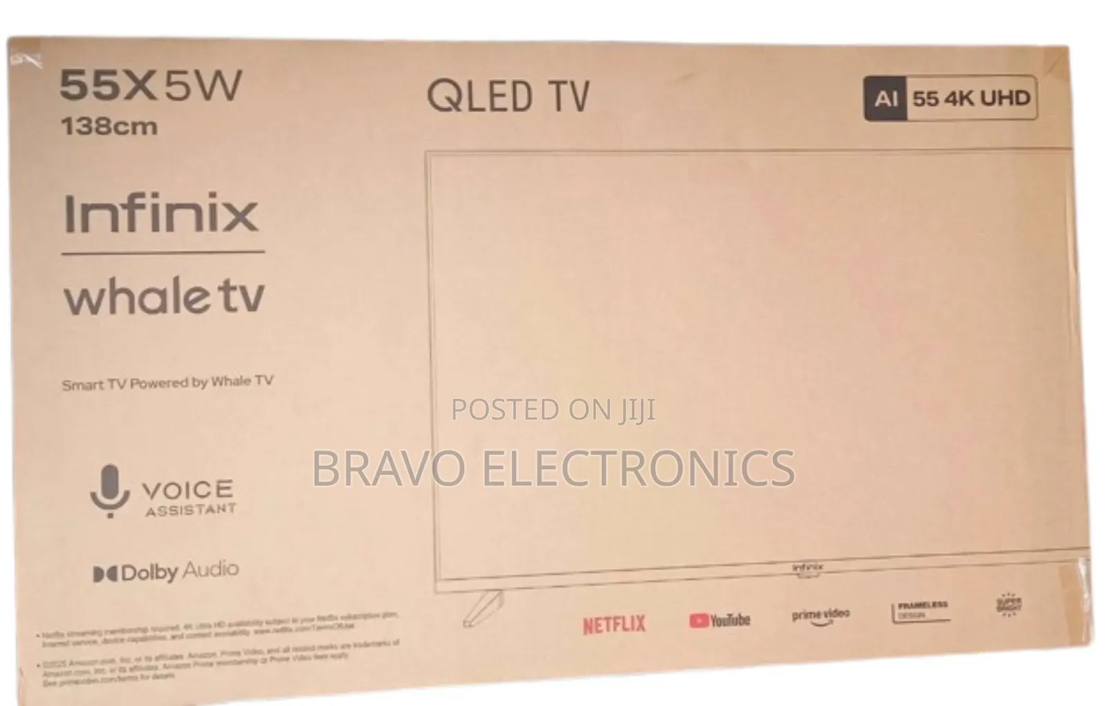 Infinix 55" Uhd Qled Smart Tv – Frameless, Stunning Smart