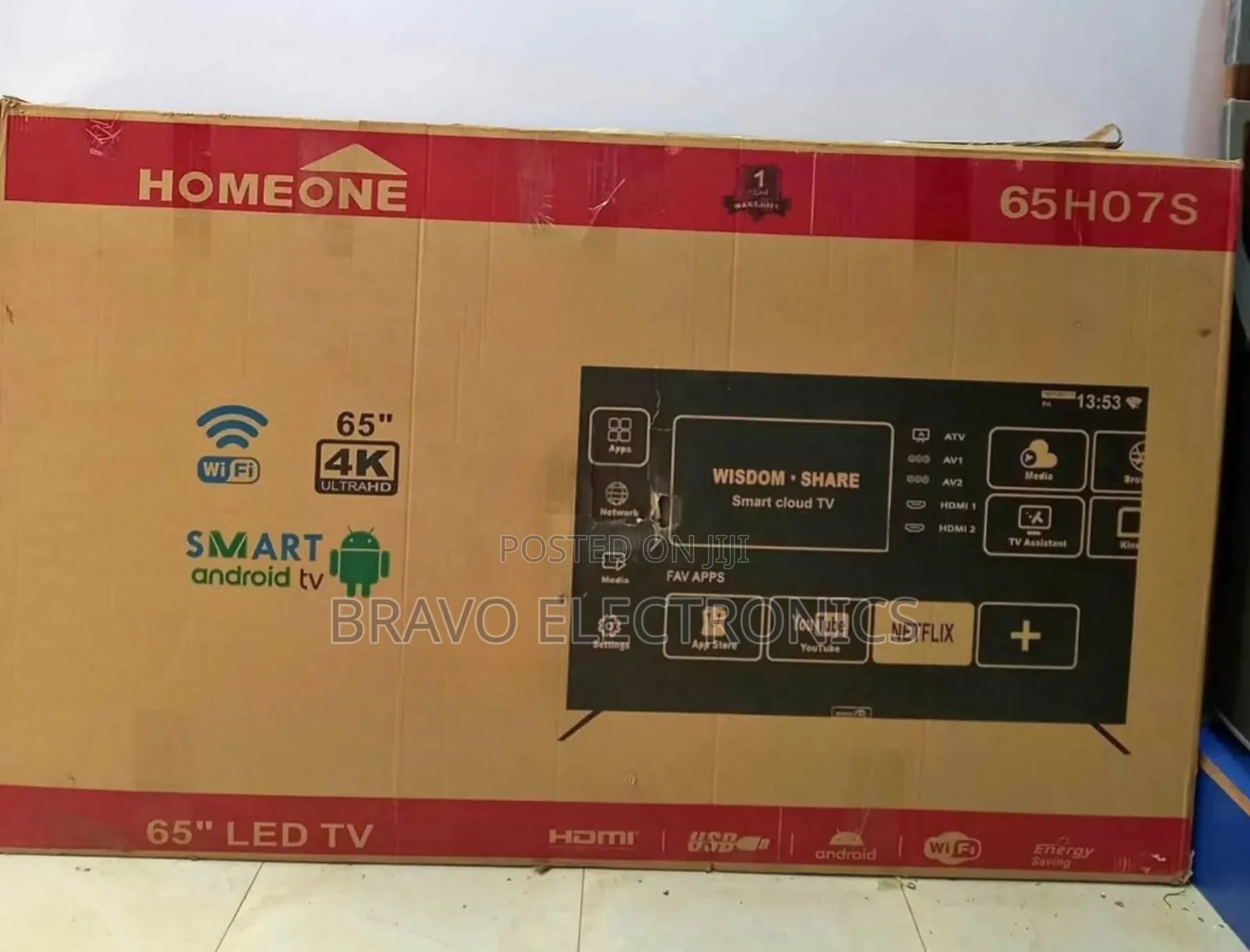 Homeone 65" Uhd Tv –Stunning Clarity, Smart Features Sleek Design