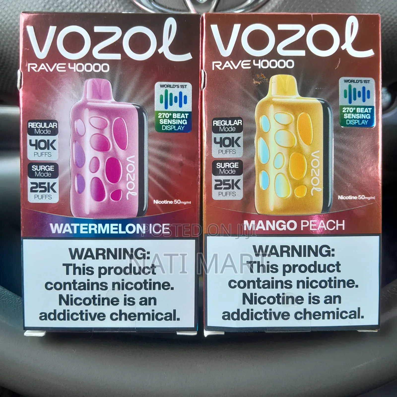 Vape Vozol 40,000 Puff Mango Peach and Watermelon Ice
