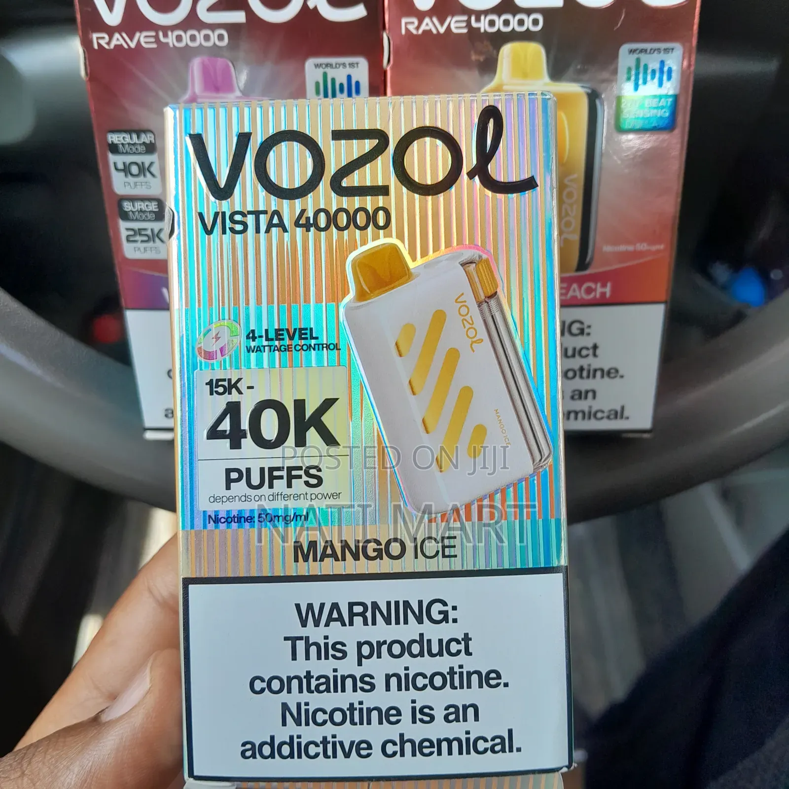 Vape Vozol 40,000 Puff Mango Peach and Watermelon Ice