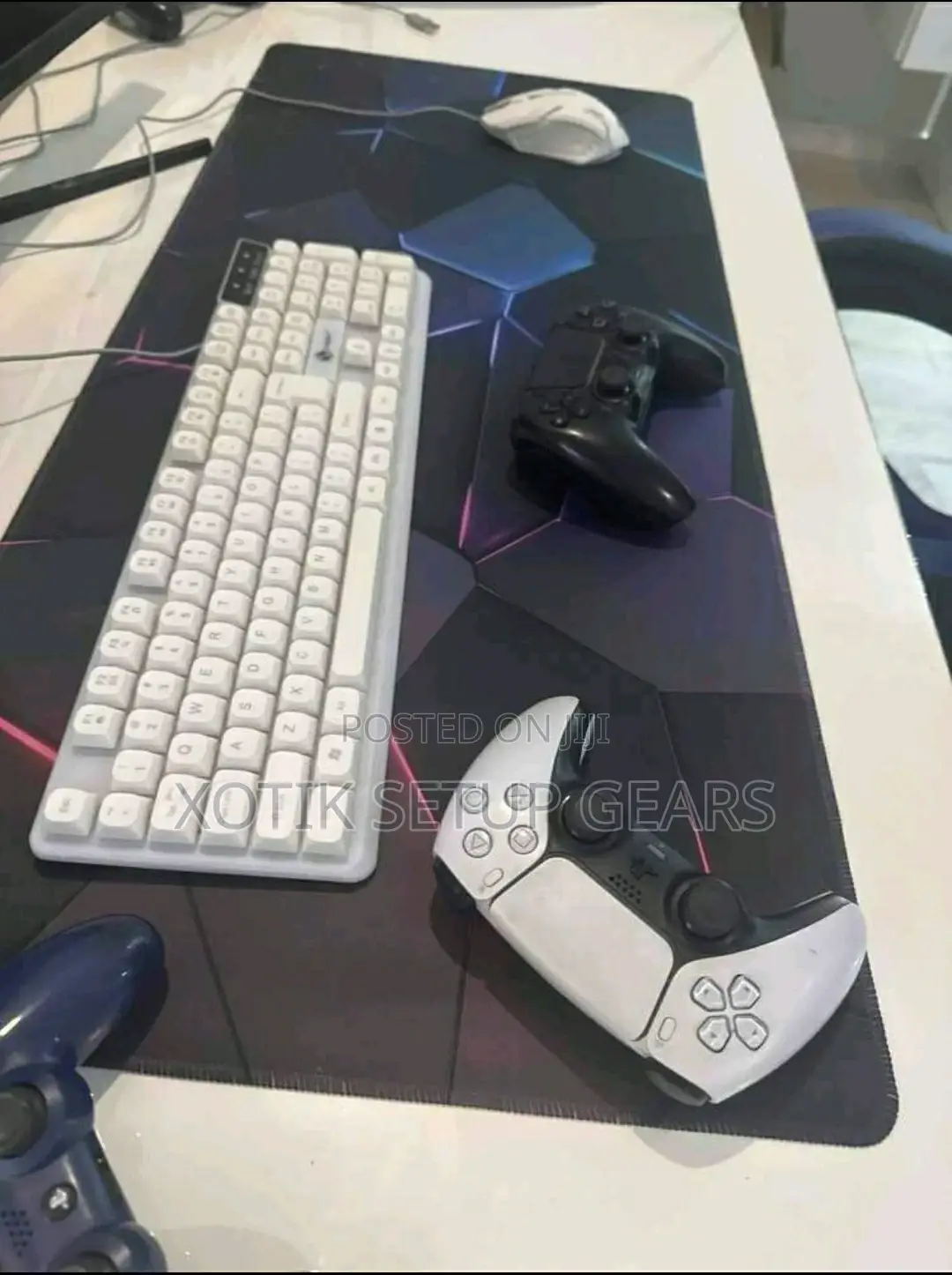 3d Lined Geometric Pattern Large Gaming Mouse Pad - Desk Mat