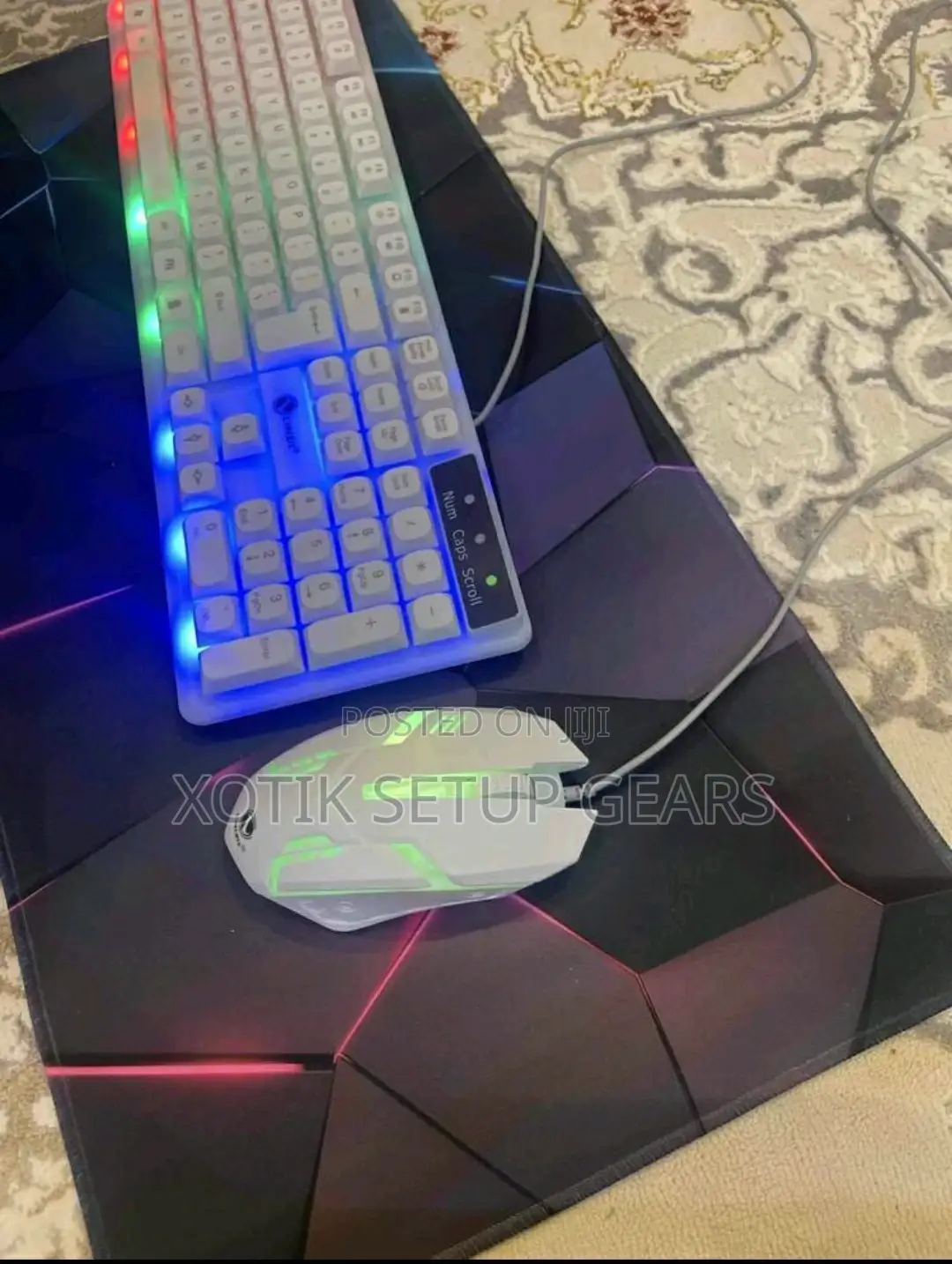 3d Lined Geometric Pattern Large Gaming Mouse Pad - Desk Mat