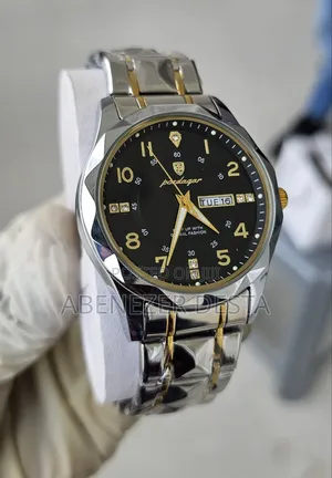 Poedagar Silver by Black Luxury Watch for Men Waterproof
