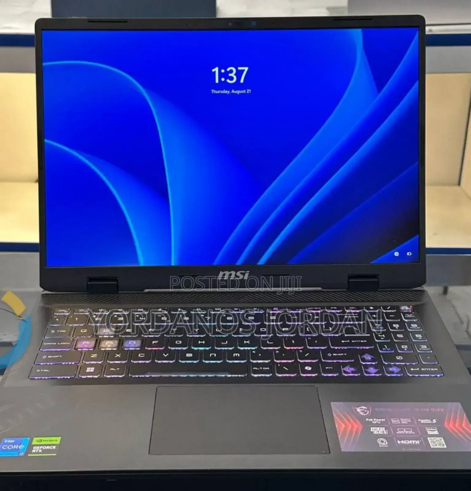 New Laptop MSI Crosshair 15 16GB Intel Core I7 SSD 1T