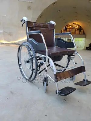 Toilet Wheelchair乍三made Of High Quaty Metal + Leather Oxford Cloth