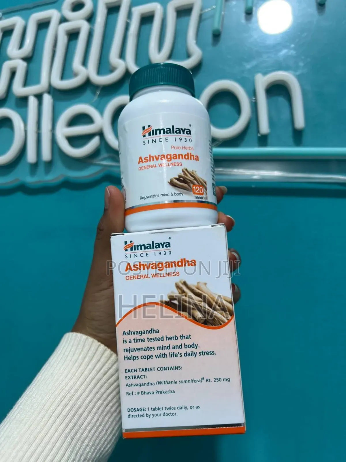100% Pure Himalaya Ashwaganda 120 Tablets for General Wellness