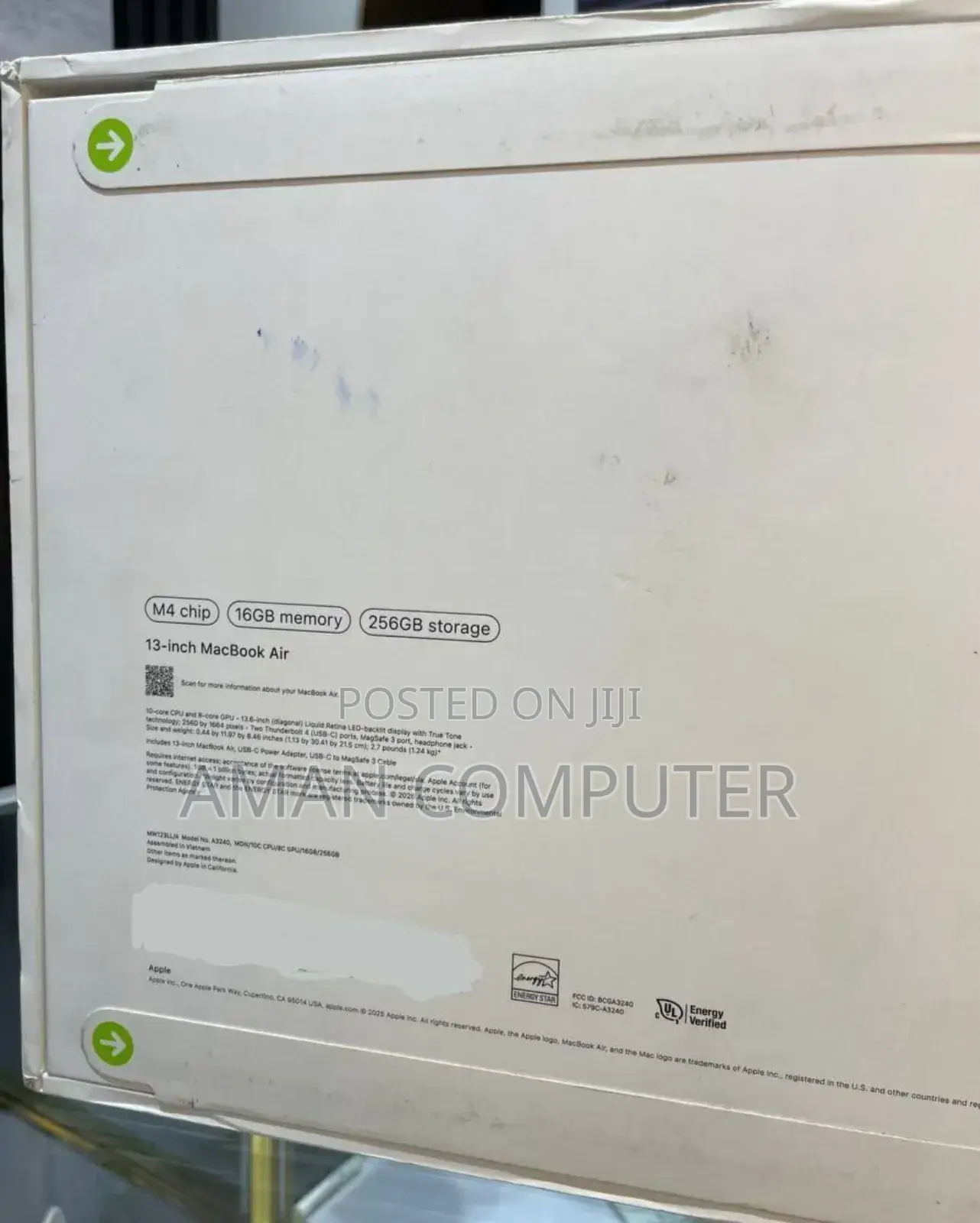 New Laptop Apple MacBook Air 16GB Intel SSD 256GB