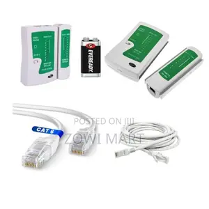 5m Rj45 Cable Cat6 + Network Cable Tester With Battery