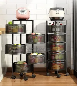 Metal 5 Shelf Kitchen Trolley Portable Rack