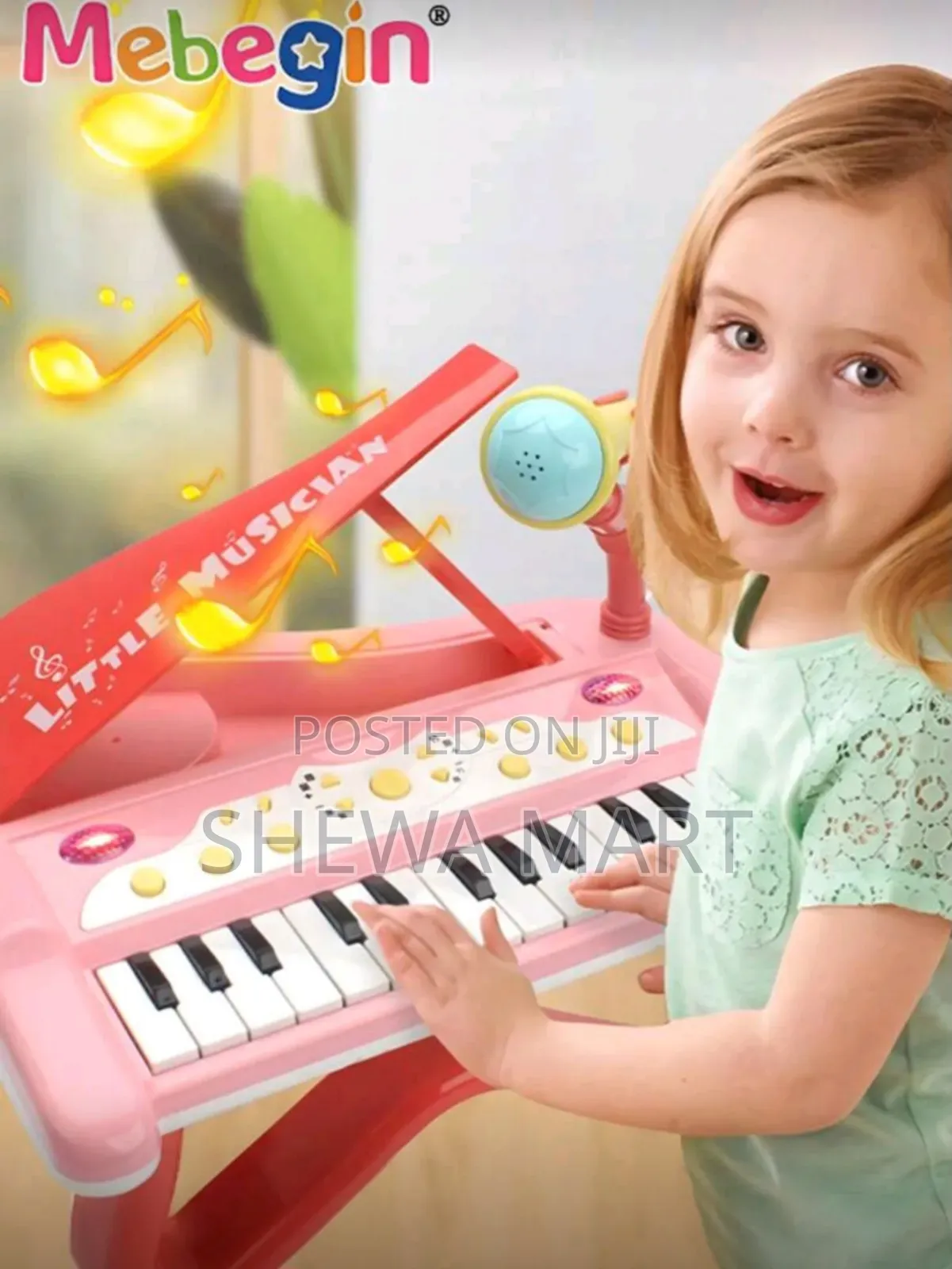 Piano Keyboard Toy With Microphone, Multifunctional Electronic Piano