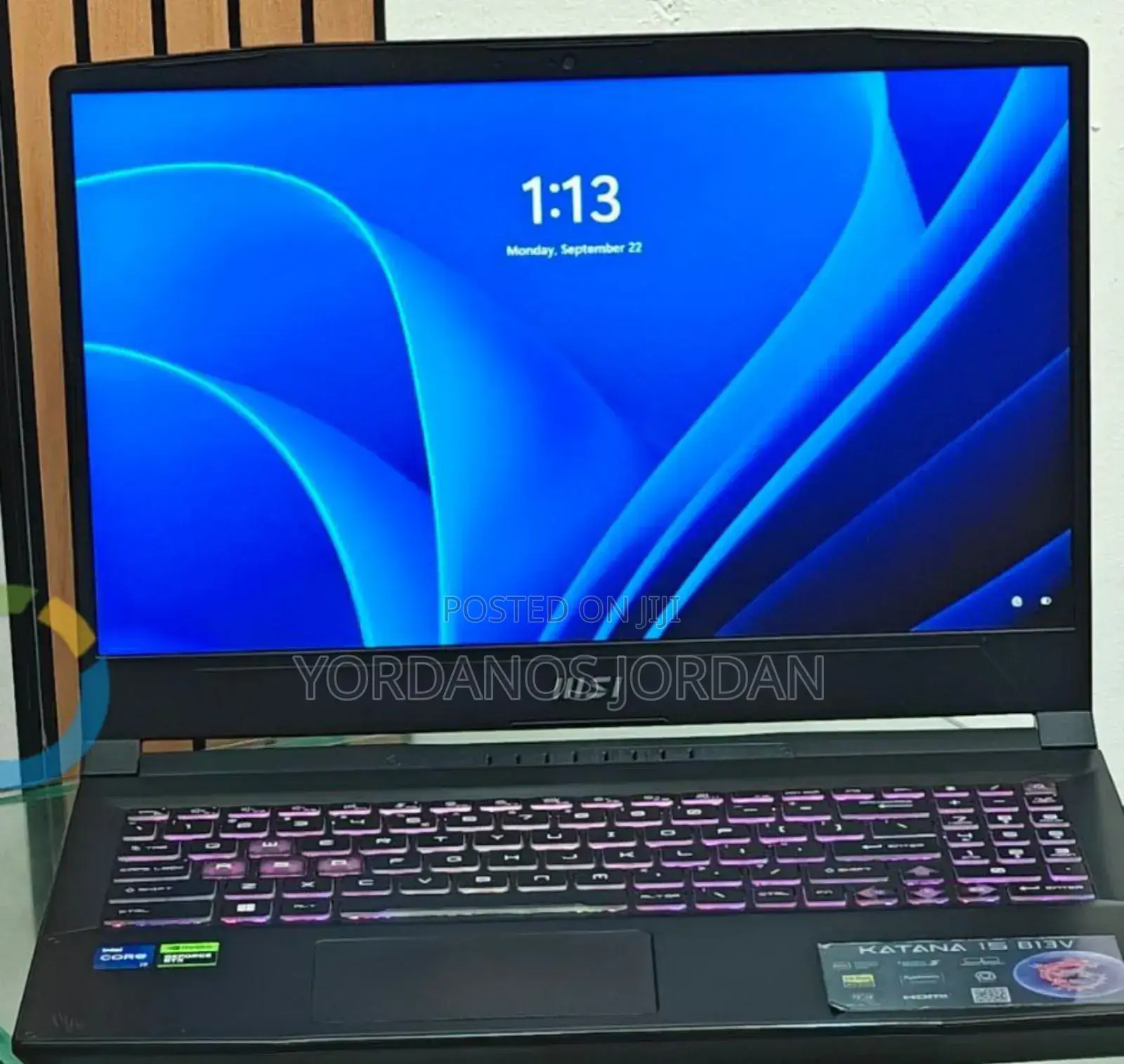 New Laptop MSI Katana 15 16GB Intel Core i7 SSD 1T