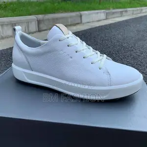 Ecco Men's Leather White Flats