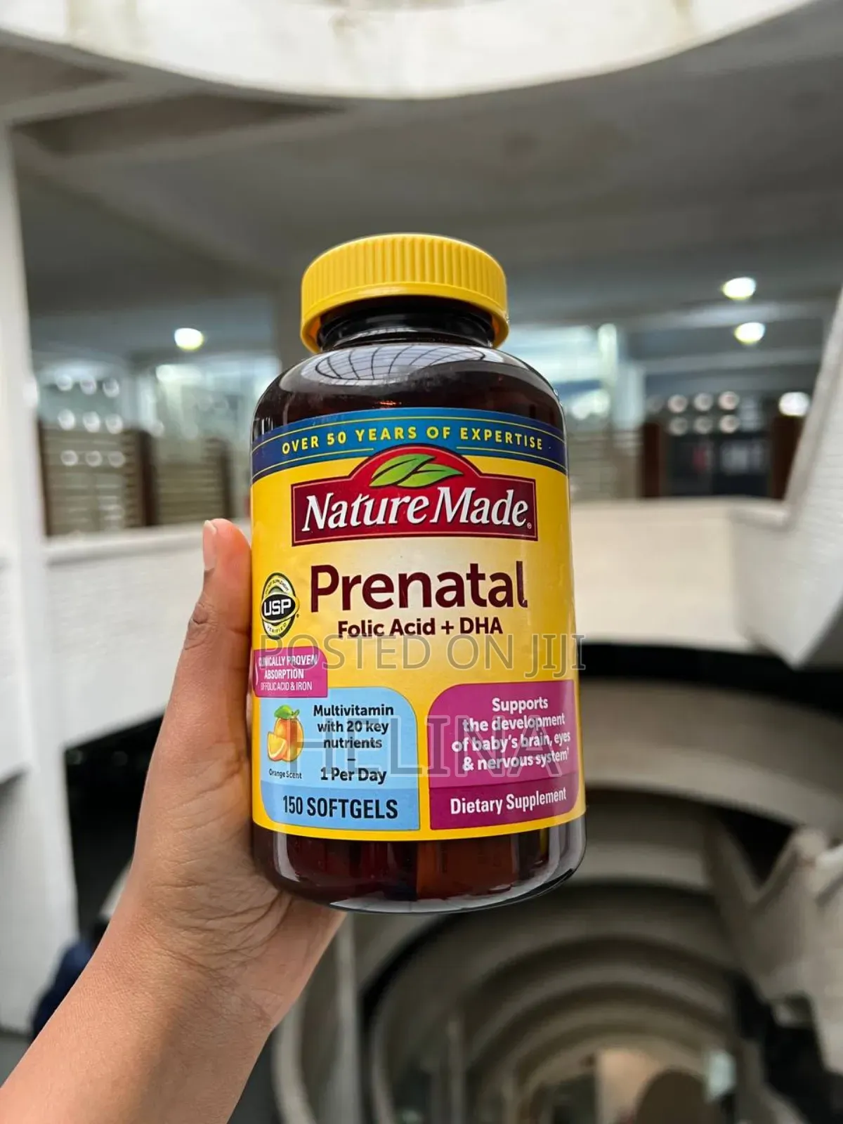 Prenatal Folic Acid + Dha 150 Softgels for Pregnancy From Usa