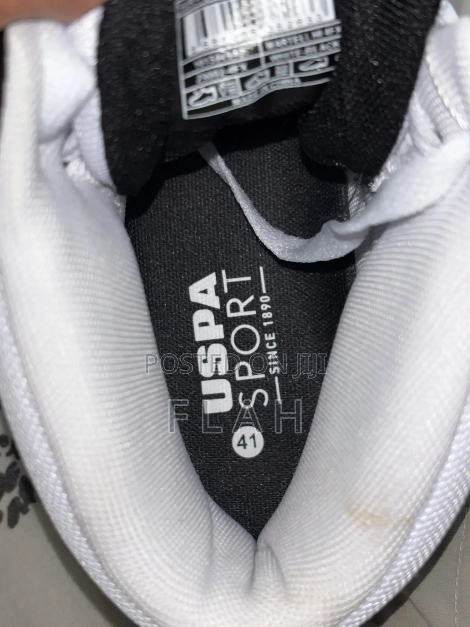 U.S. Polo Assn. High-Top Sneakers( White and Black)