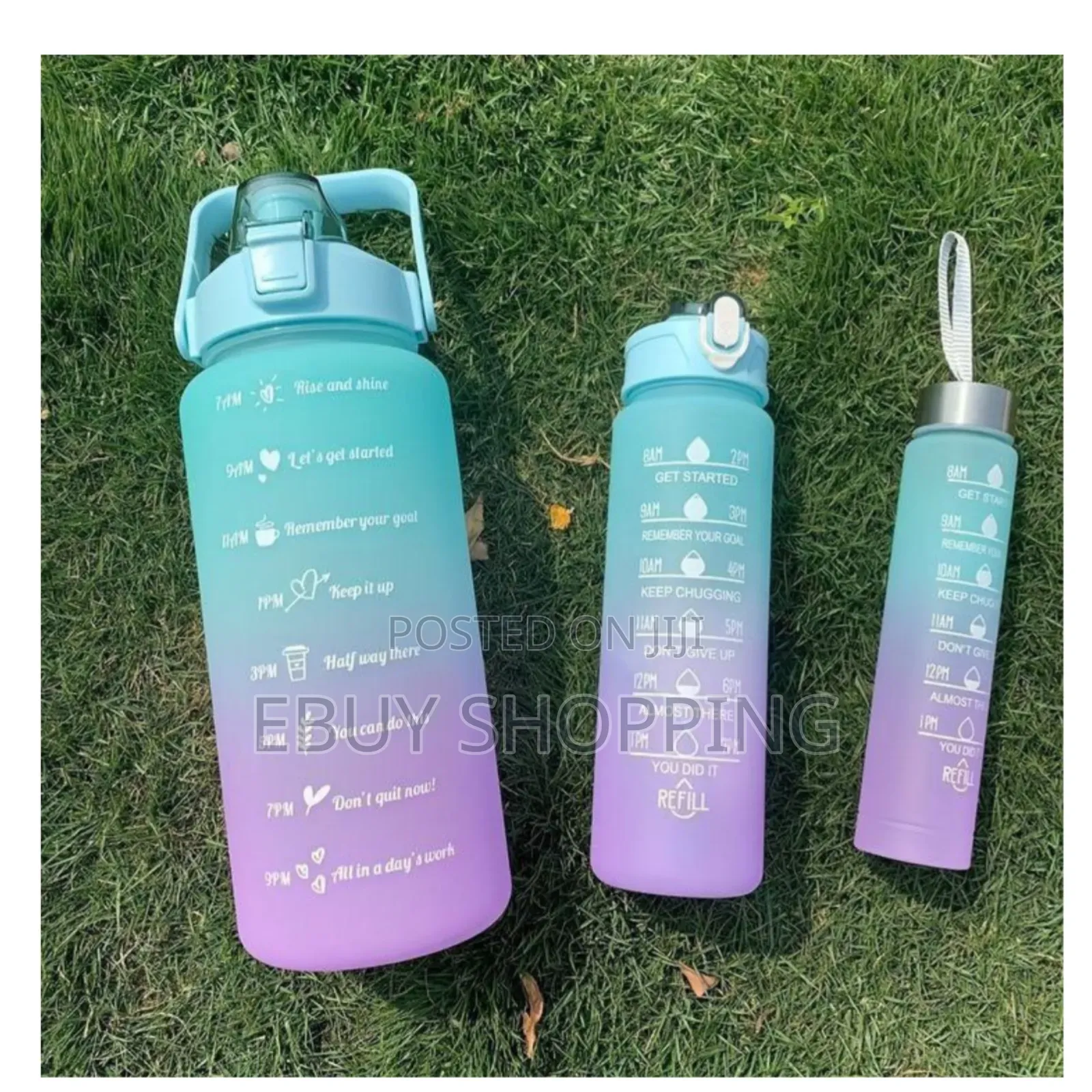 Unbreakable 3-in-1 Water Bottle With Straw Sipper Lid
