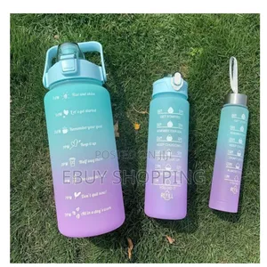 Unbreakable 3-in-1 Water Bottle With Straw Sipper Lid