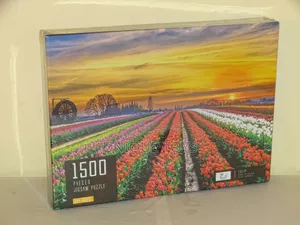  1500-Piece Jigsaw Puzzle – Tulip Field Landscape 