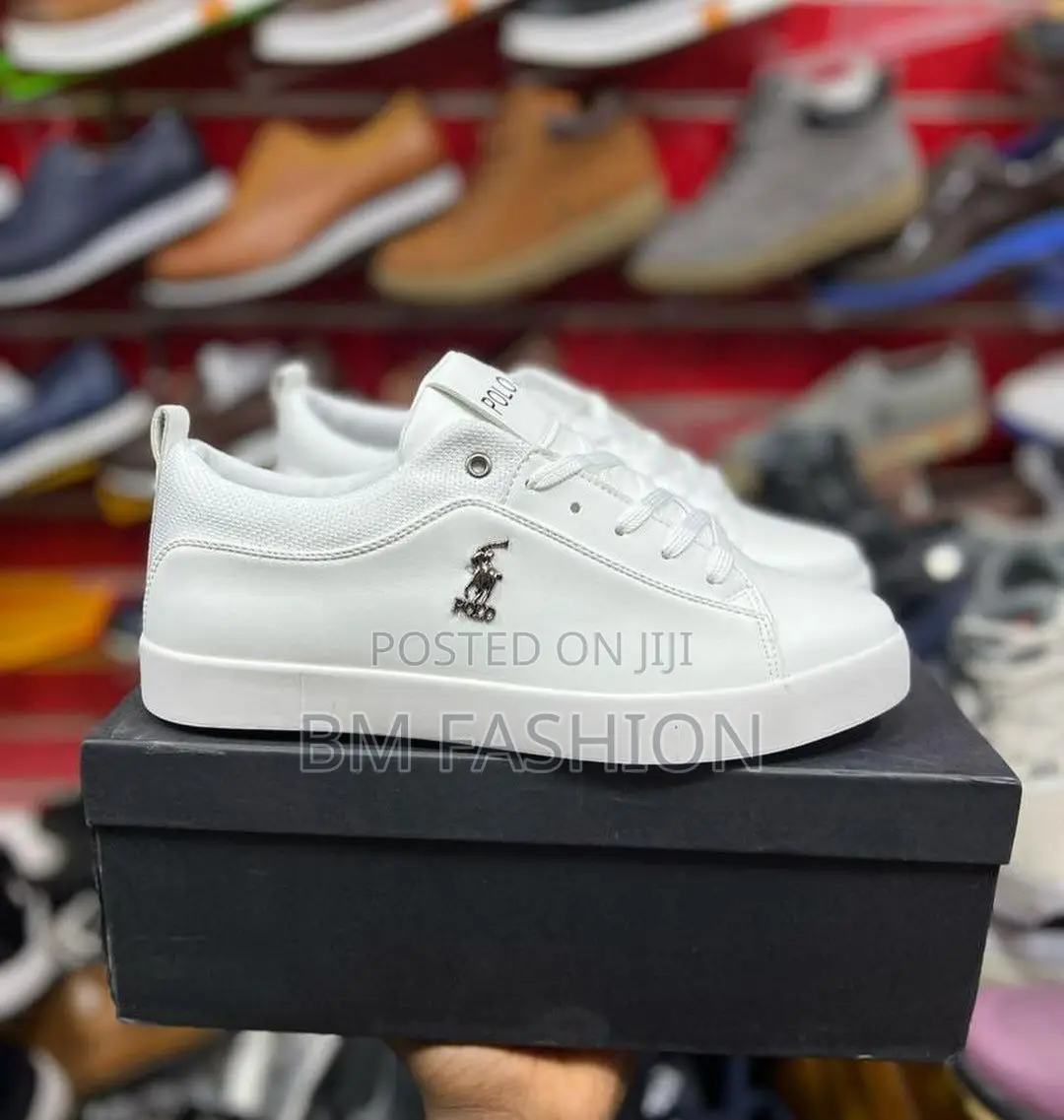Polo Flat Men's White Quality Shoes for Any Occassion
