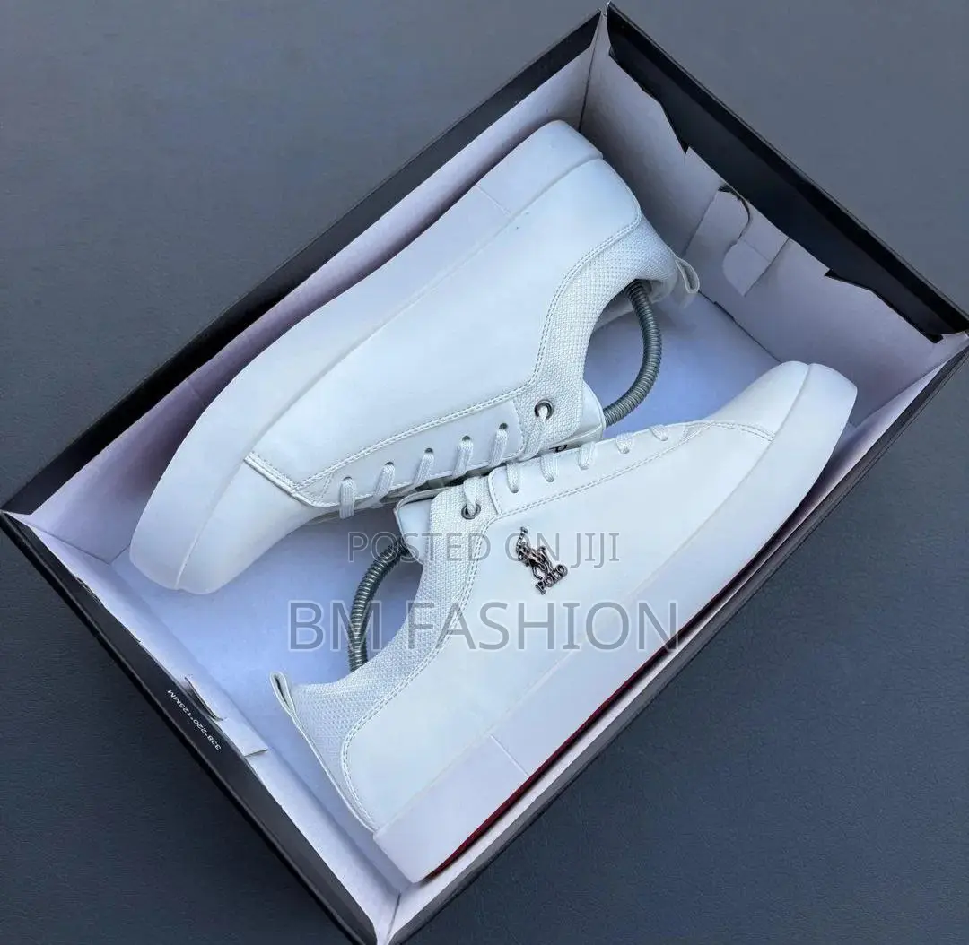 Polo Flat Men's White Quality Shoes for Any Occassion